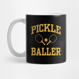 Pickle Baller Pickleball Player Hobbies Pickle Bats Ball Mug